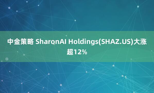 中金策略 SharonAI Holdings(SHAZ.US)大涨超12%