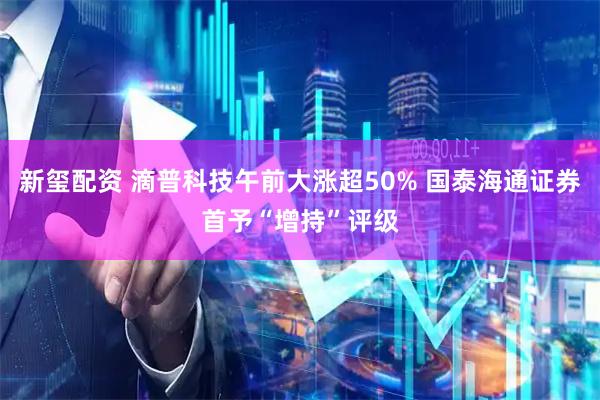 新玺配资 滴普科技午前大涨超50% 国泰海通证券首予“增持”评级