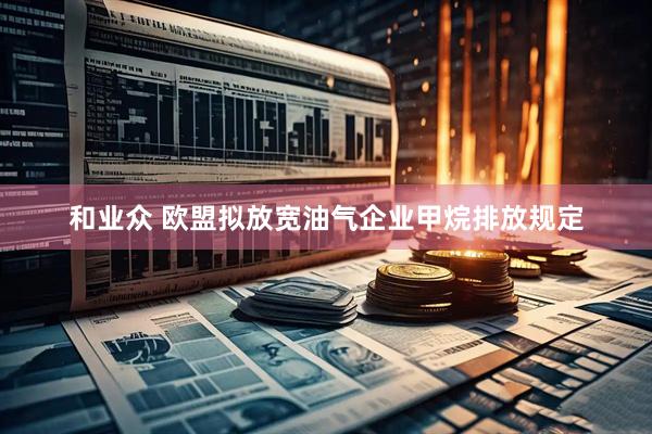 和业众 欧盟拟放宽油气企业甲烷排放规定