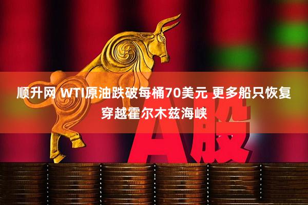 顺升网 WTI原油跌破每桶70美元 更多船只恢复穿越霍尔木兹海峡
