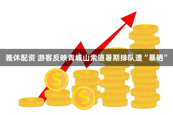 雅休配资 游客反映青城山索道暑期排队遭“暴晒”